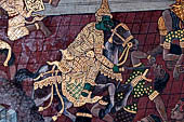 Detail from a mural painting with a 'Ramakien' motif - Thai version of the Indian Ramayana - from the temple complex of the Emerald Buddha, Bangkok (late 18th century) 